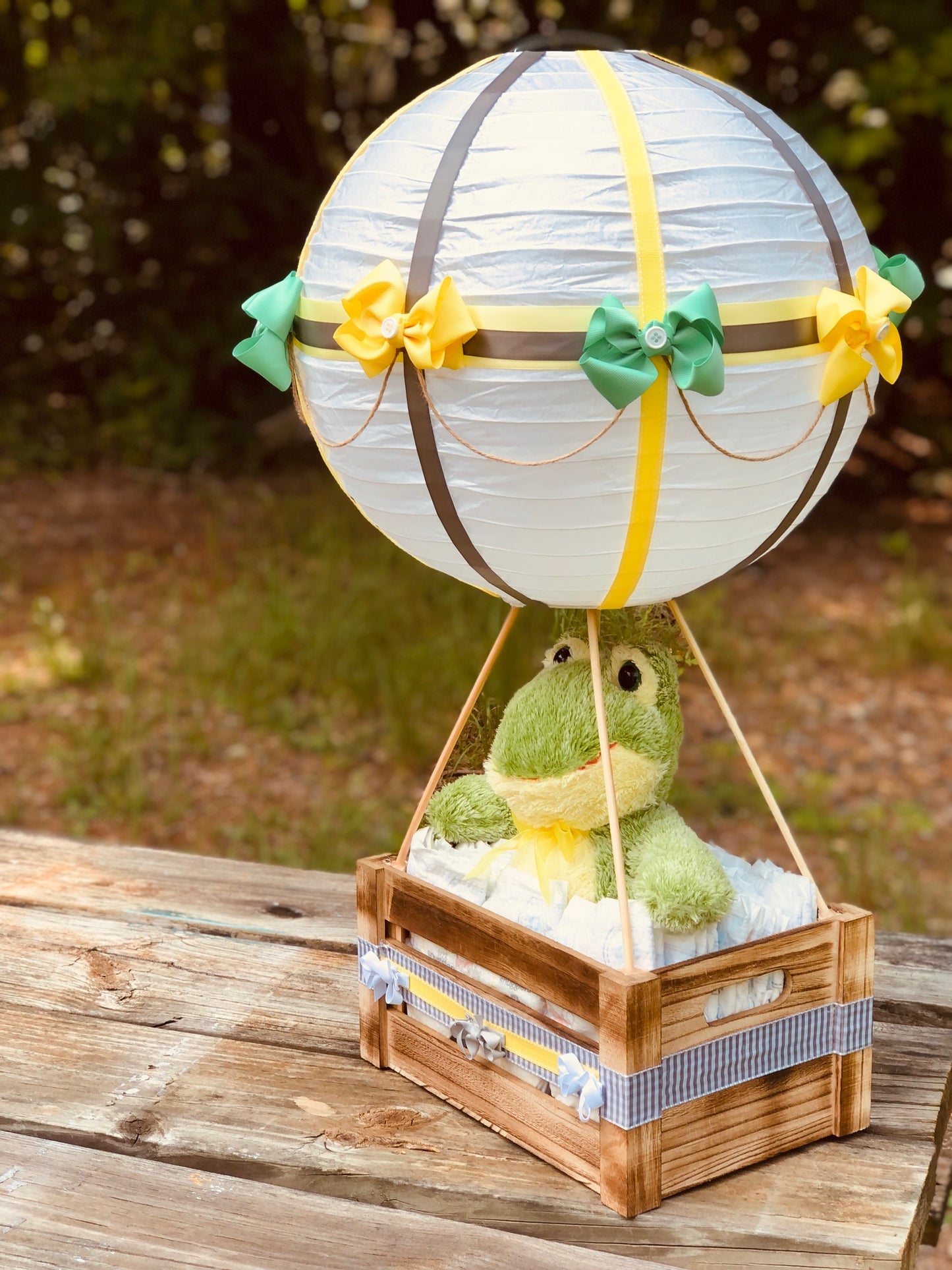 Froggy Baby Balloon Basket