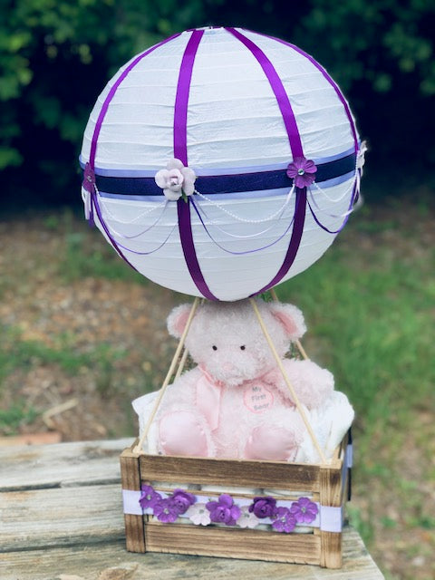 Purple Pageant Baby Balloon Basket