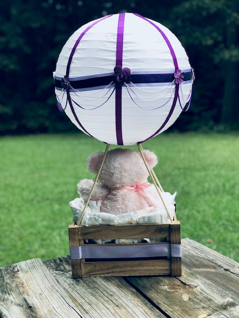 Purple Pageant Baby Balloon Basket