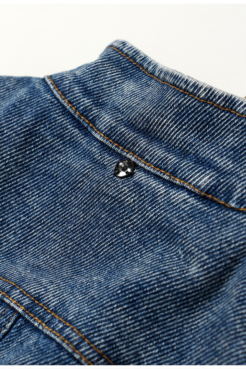 GAWQO Fringe Detail Cropped Jacket and Denim Vest Set